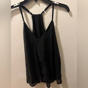 Elegant Black Sequin Women's Top